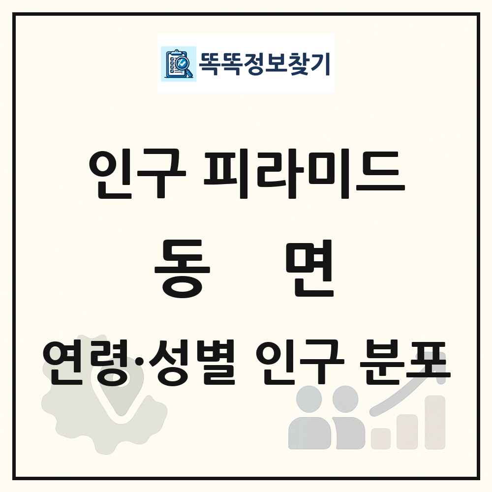 동면 인구 피라미드 링크 그림